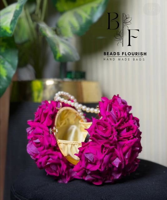 BF # 1008 Flower bouquet clutch for brides