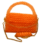 Handmade Orange Beads Bag