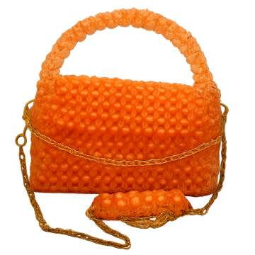 Handmade Orange Beads Bag